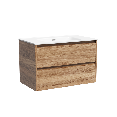 Тумба под раковину Sancos Libra LB80ECH 80х50 подвесная цвет коричневый